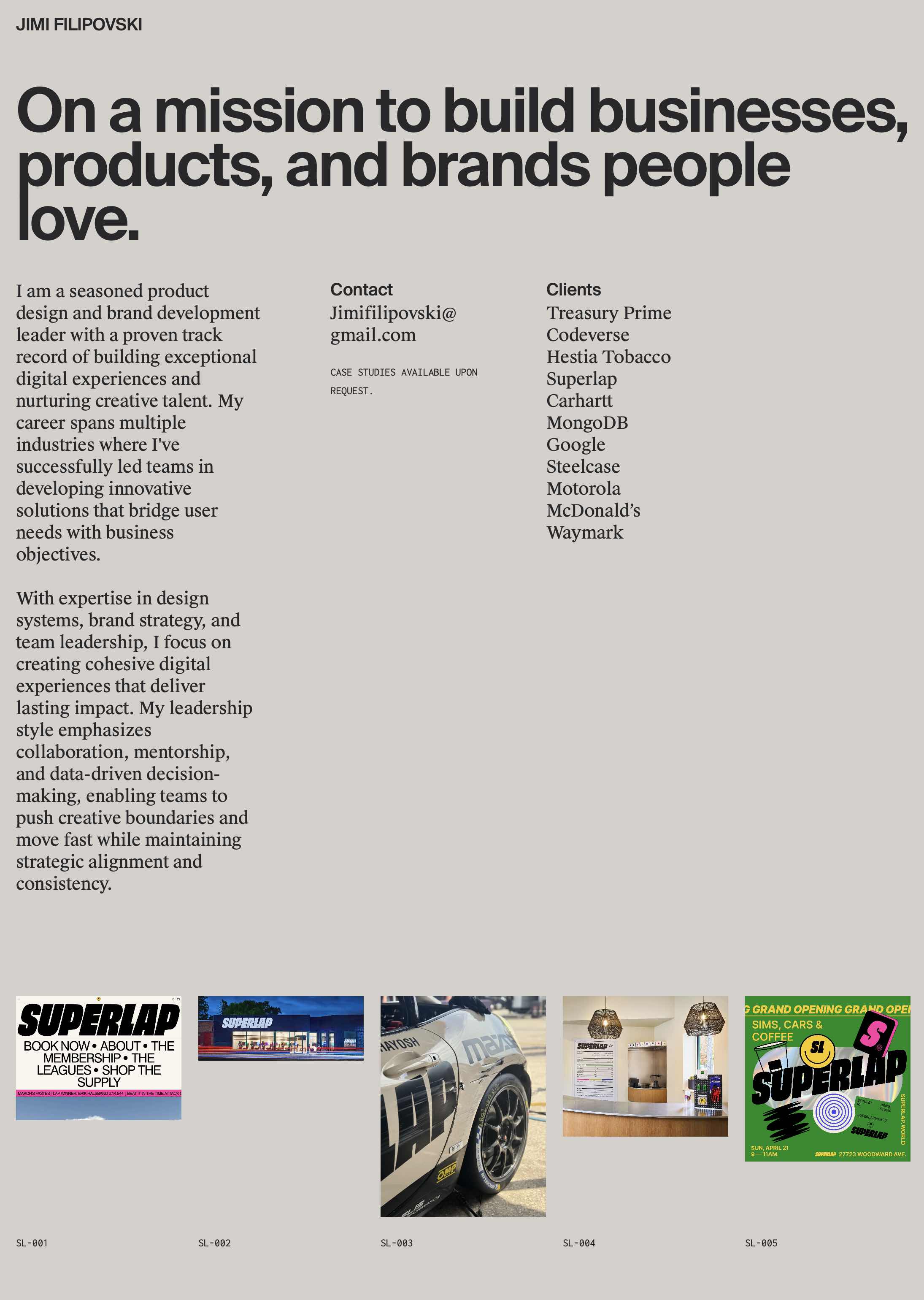 Screenshot of Jimi Filipovski