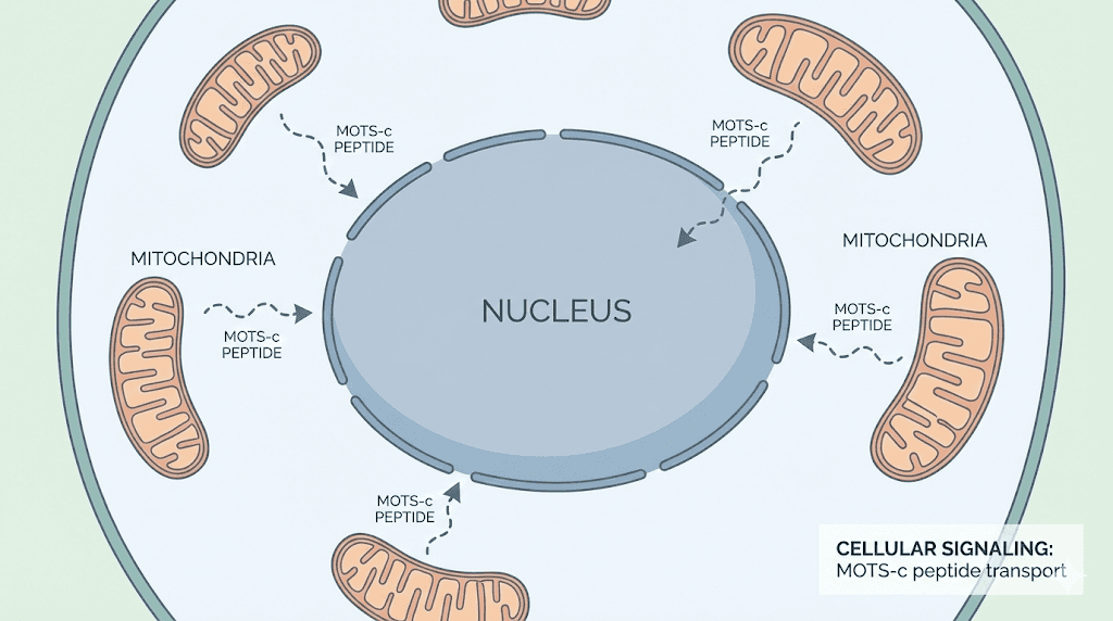 How MOTS-c peptide travels from mitochondria to nucleus for metabolic regulation