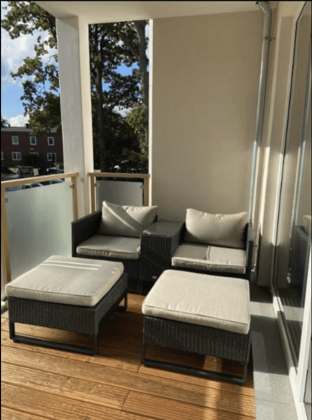 Ferienwohnung Markgrafenheide Balkon