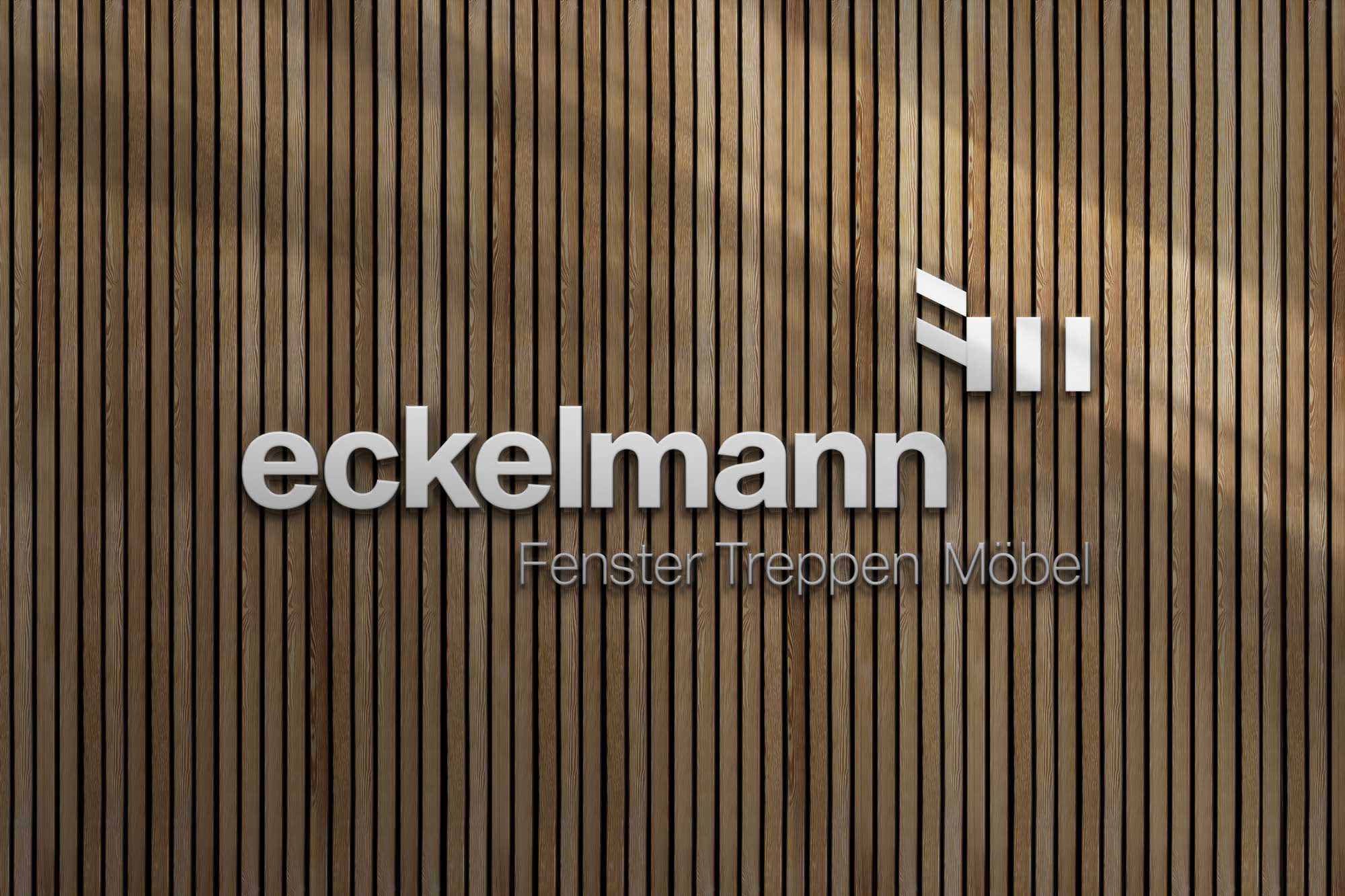 Neues Logo der Tischlerei Eckelmann – modernes Markenzeichen mit handwerklicher Prägung