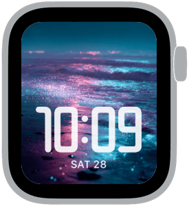 neon tide Apple Watch face preview 3 featuring abstract and summer.