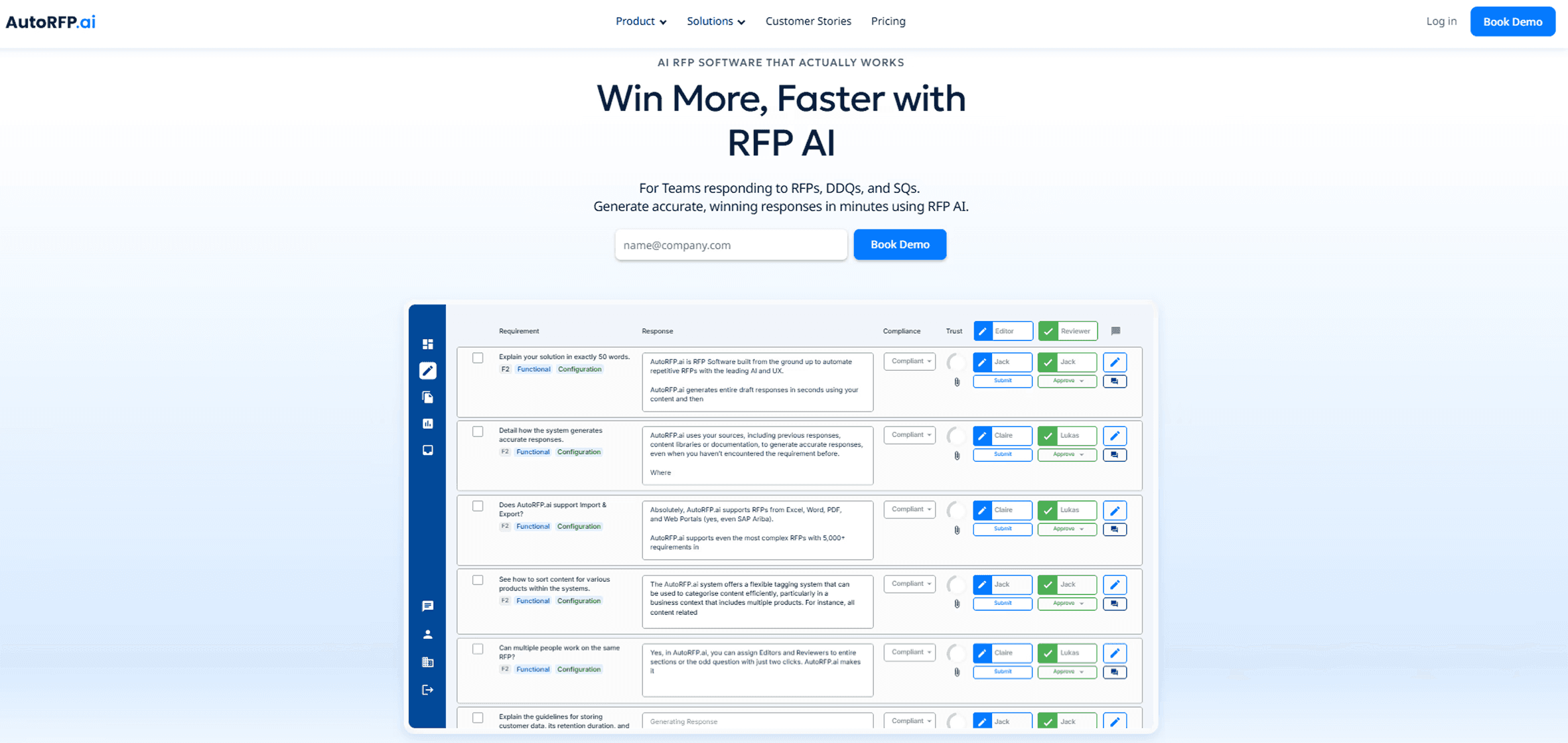 AutoRFP.ai homepage