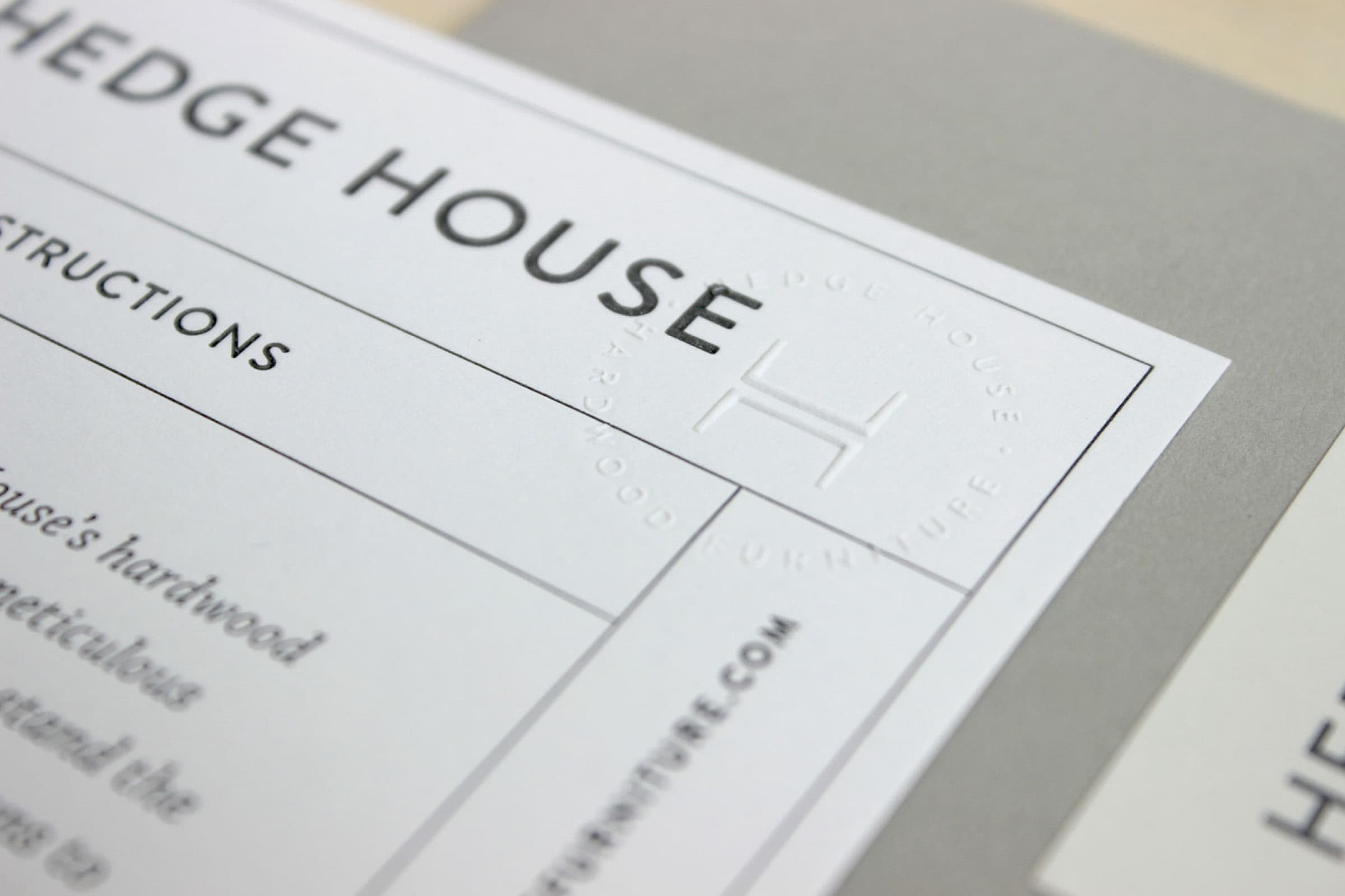 Branding a Furniture Company — Eertmoed Studio — detail shot from the Hedge House project — Brand Identity, Website + Digital Design, Print Design