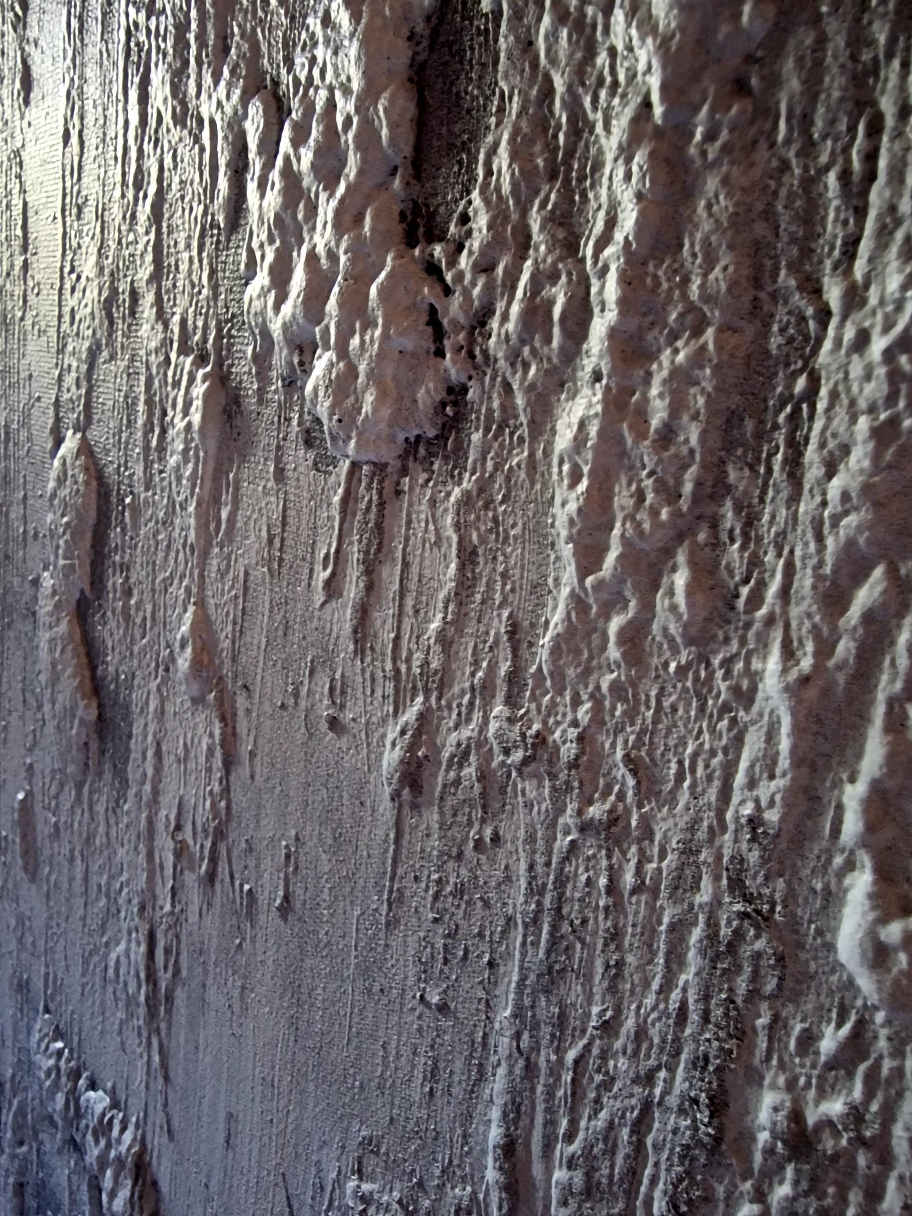 Abstract artwork and textured surface, exploring spatial tension and identity