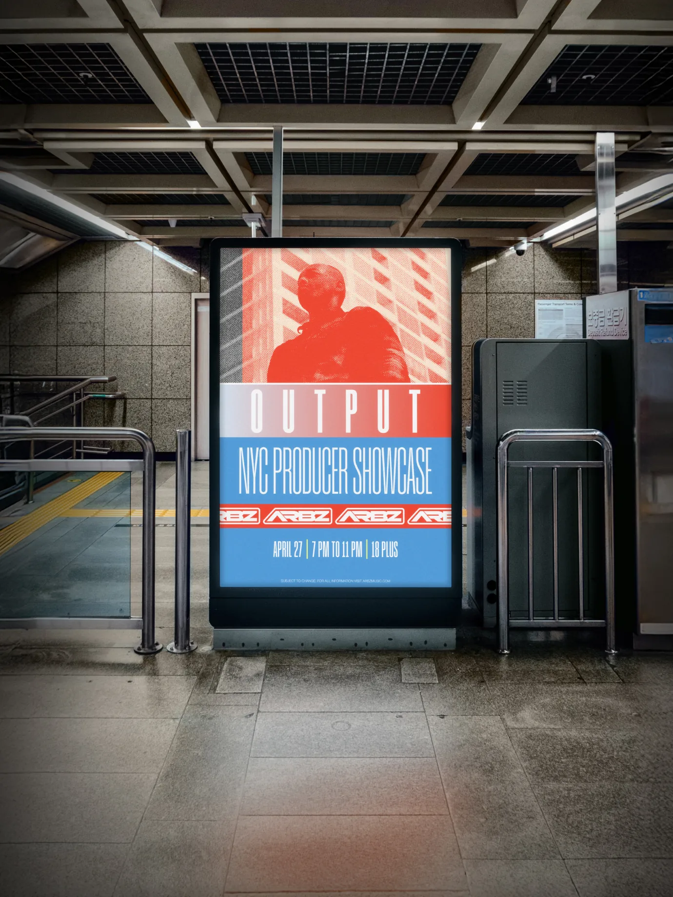 ARBZ - Digital subway sign promoting ARBZ performance — Campaign advertising