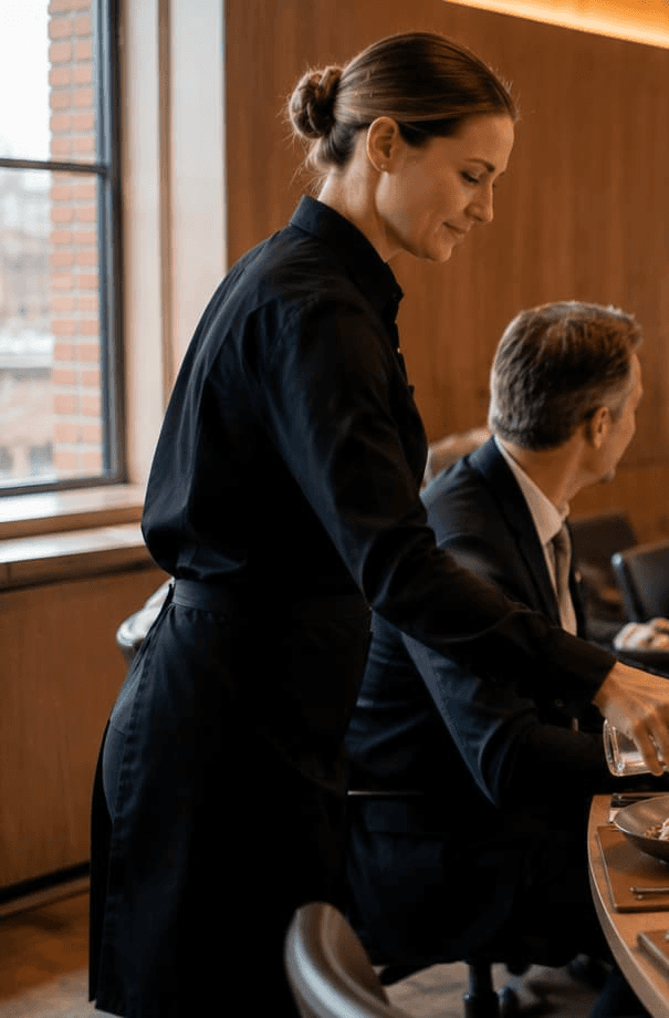 Discrete hospitality service tijdens een executive lunchvergadering met aandacht voor timing en rust