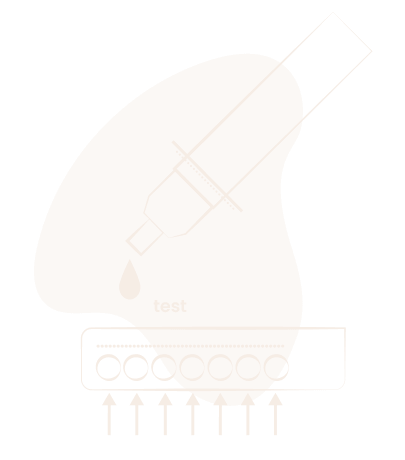 Analyse d’un test vaginal Santelle montrant la réaction des biomarqueurs sur la carte de test