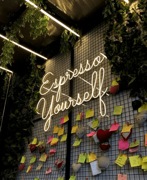 néons led espresso café