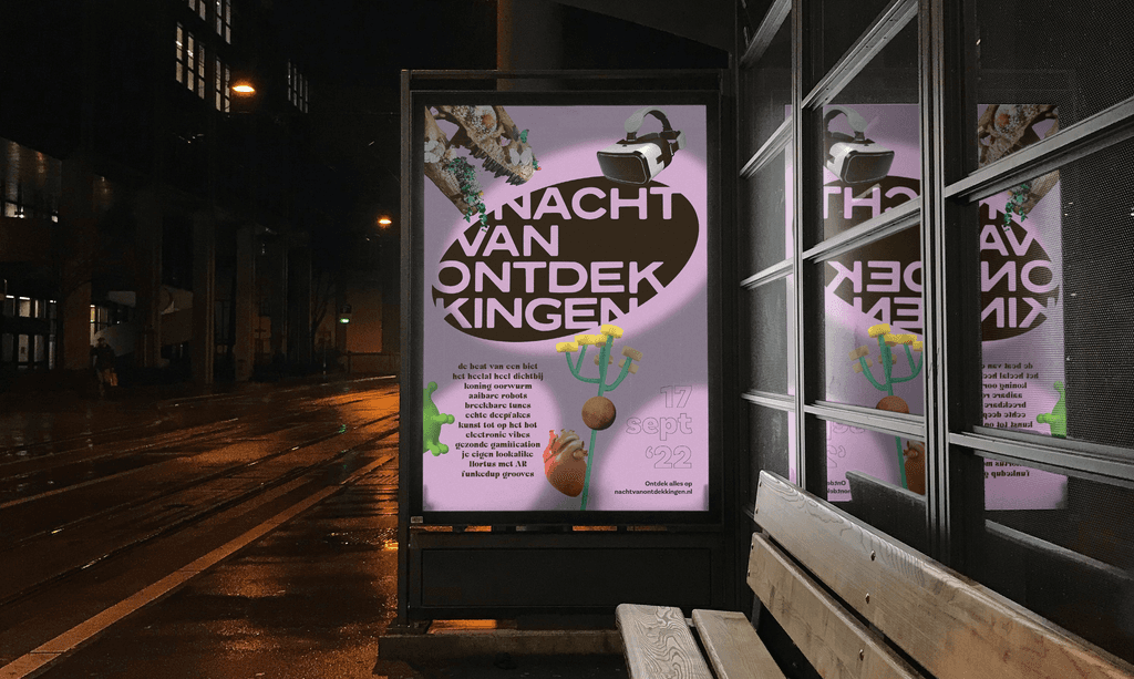 Grafisch ontwerp Nacht van ontdekkingen poster