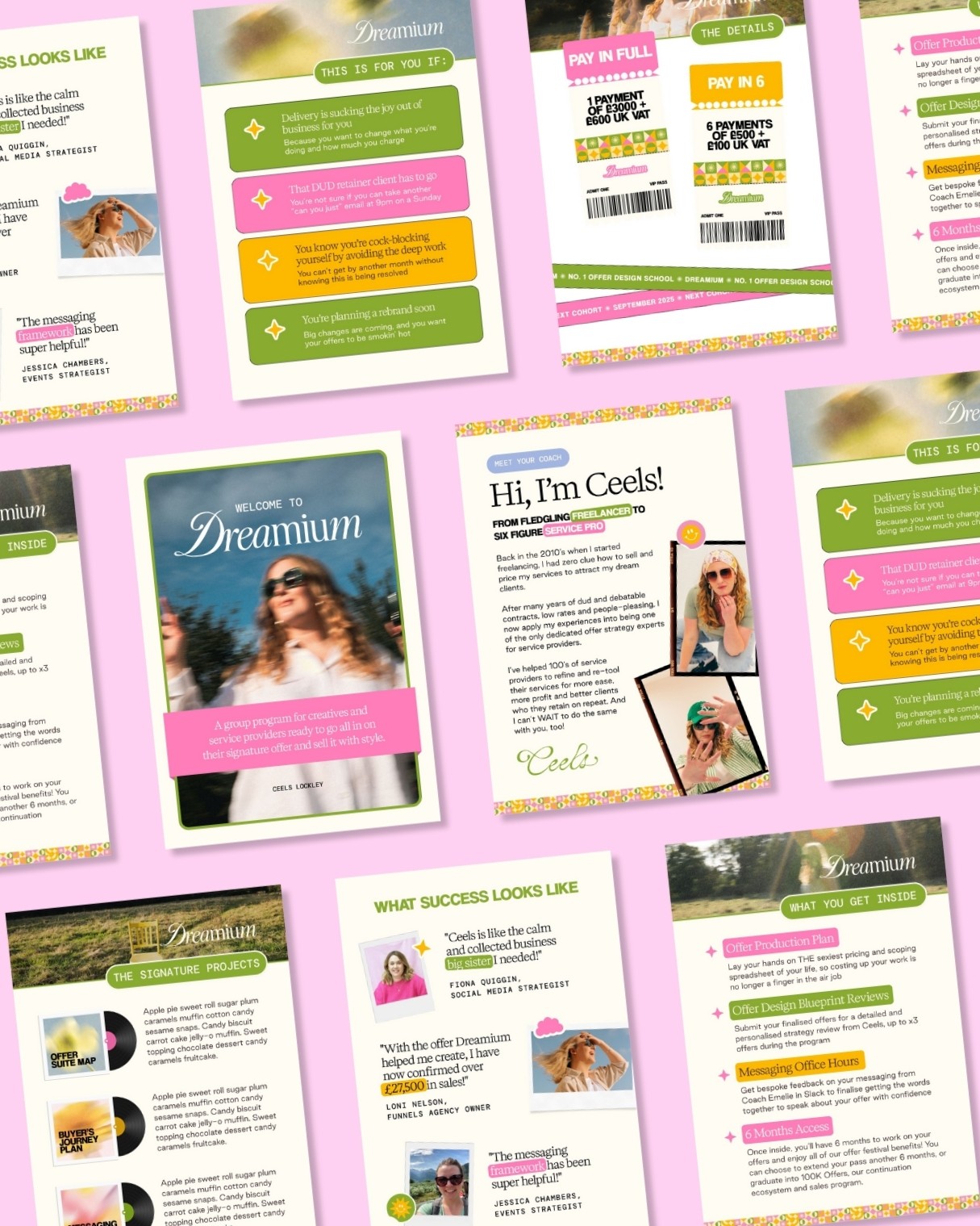 Canva PDF workbooks for Ceels Lockley's Dreamium