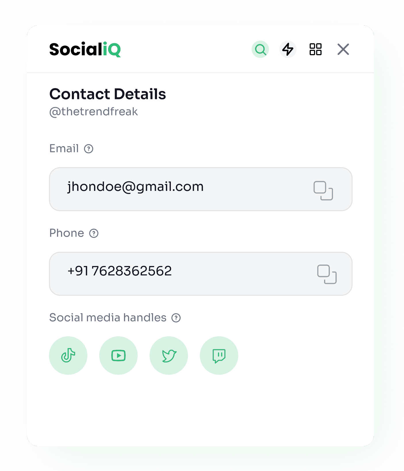 Screenshot of SocialiQ 2.0 