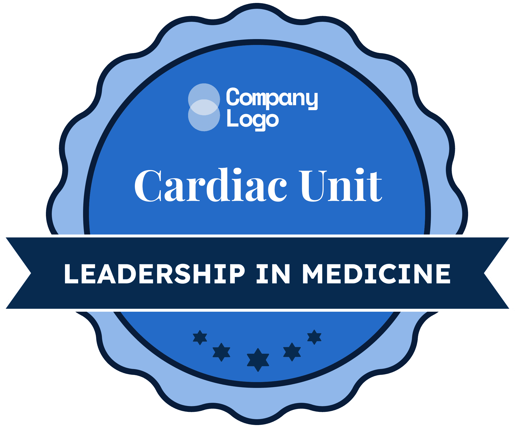 Wauld - Formal and emblematic blue training badge template