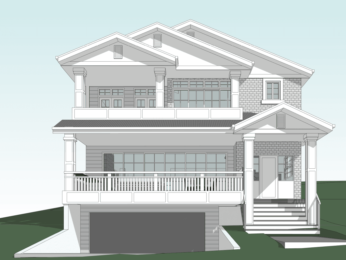 Concept completed in the design process of Wool Street facade in Toowong