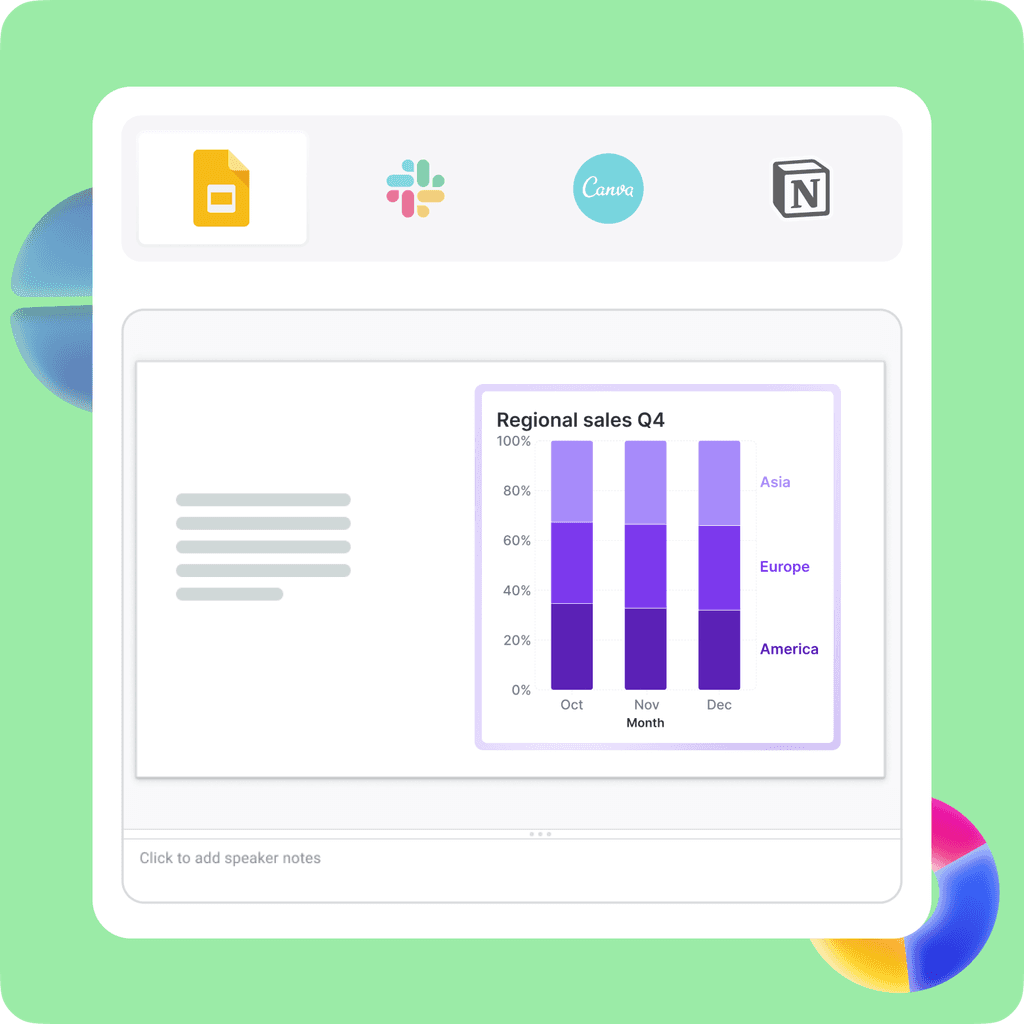 Export or embed your stacked bar graph