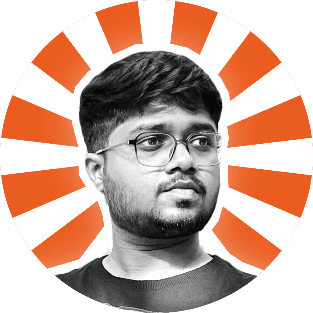 A portrait of a young man smiling