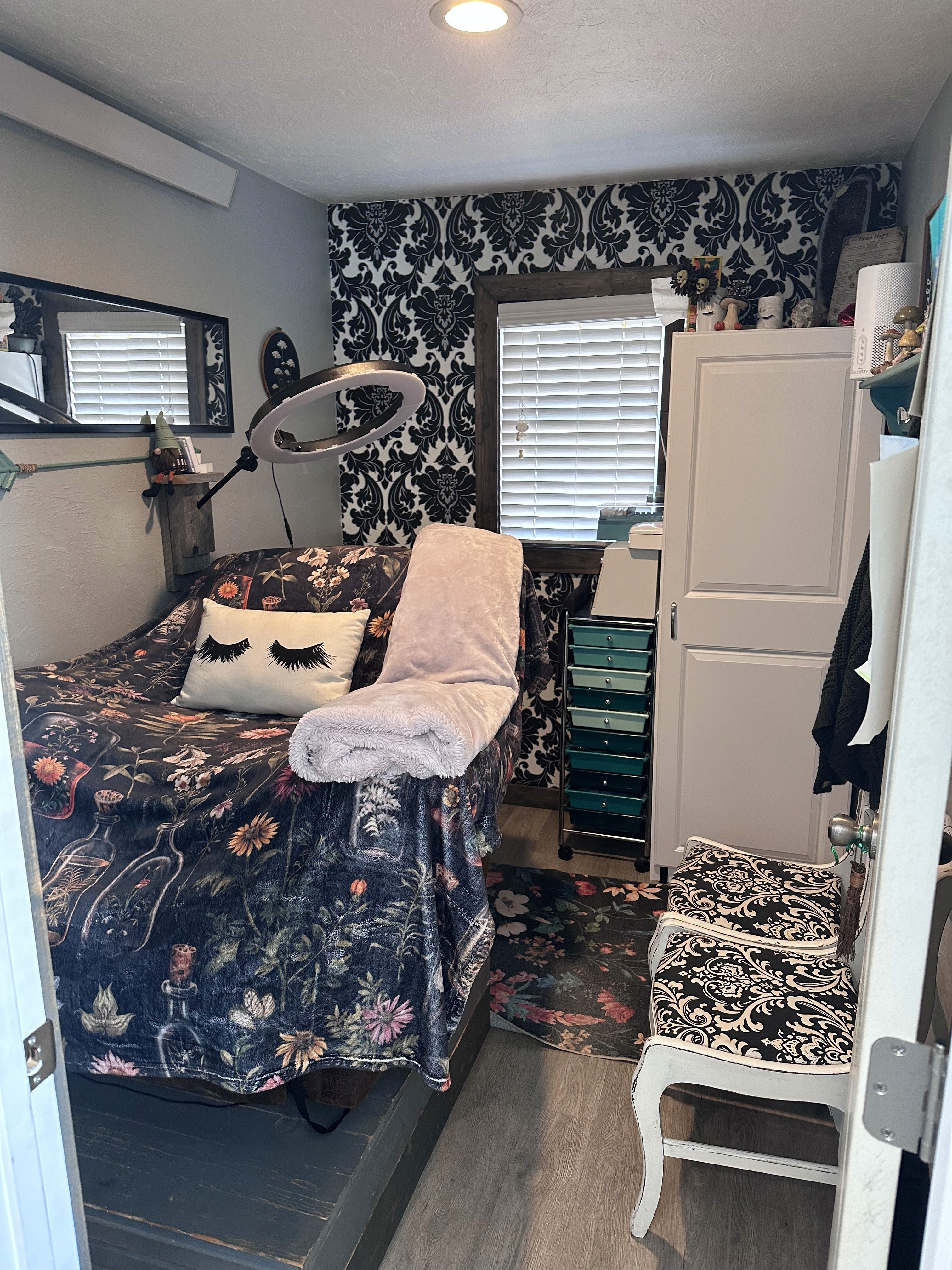 Eyelash extension room at Hidden Look salon in Star Valley Wyoming