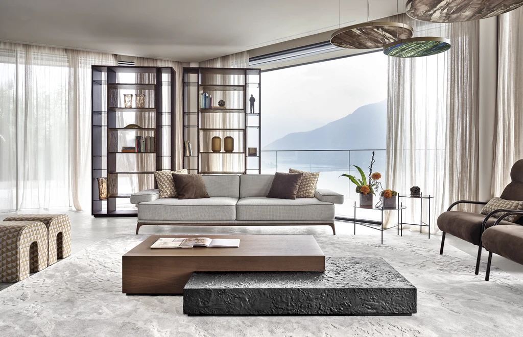 living room of a modern villa in italy