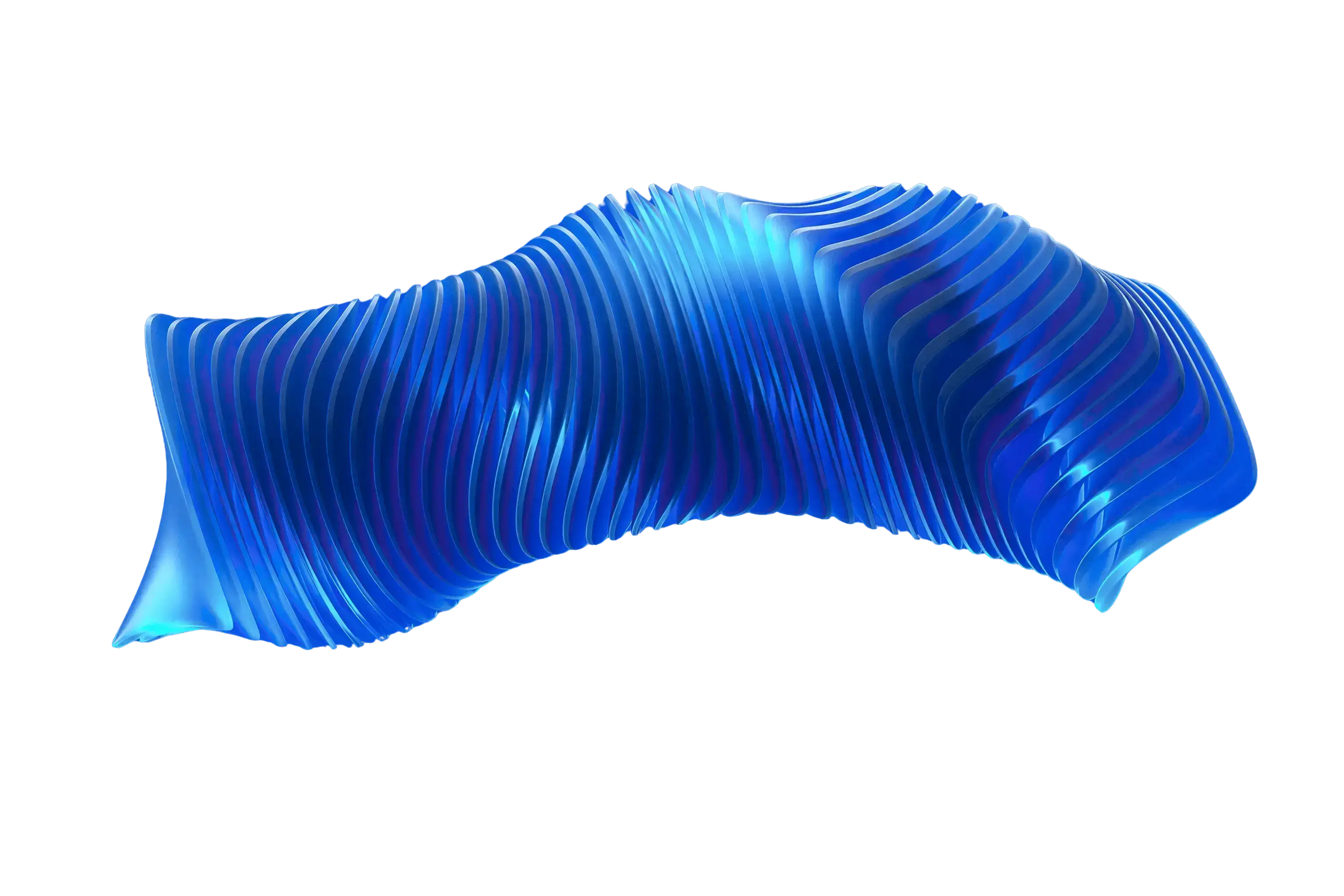 Background image for the footer, blue 3d object.