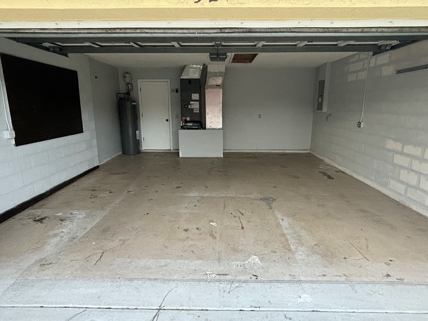 Garage floor before CJ Epoxy coating installation