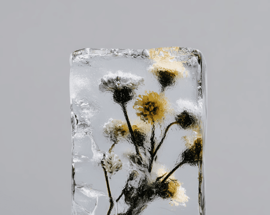 Frozen floral art