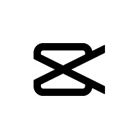 Abstract black symbol resembling an hourglass on a white background.