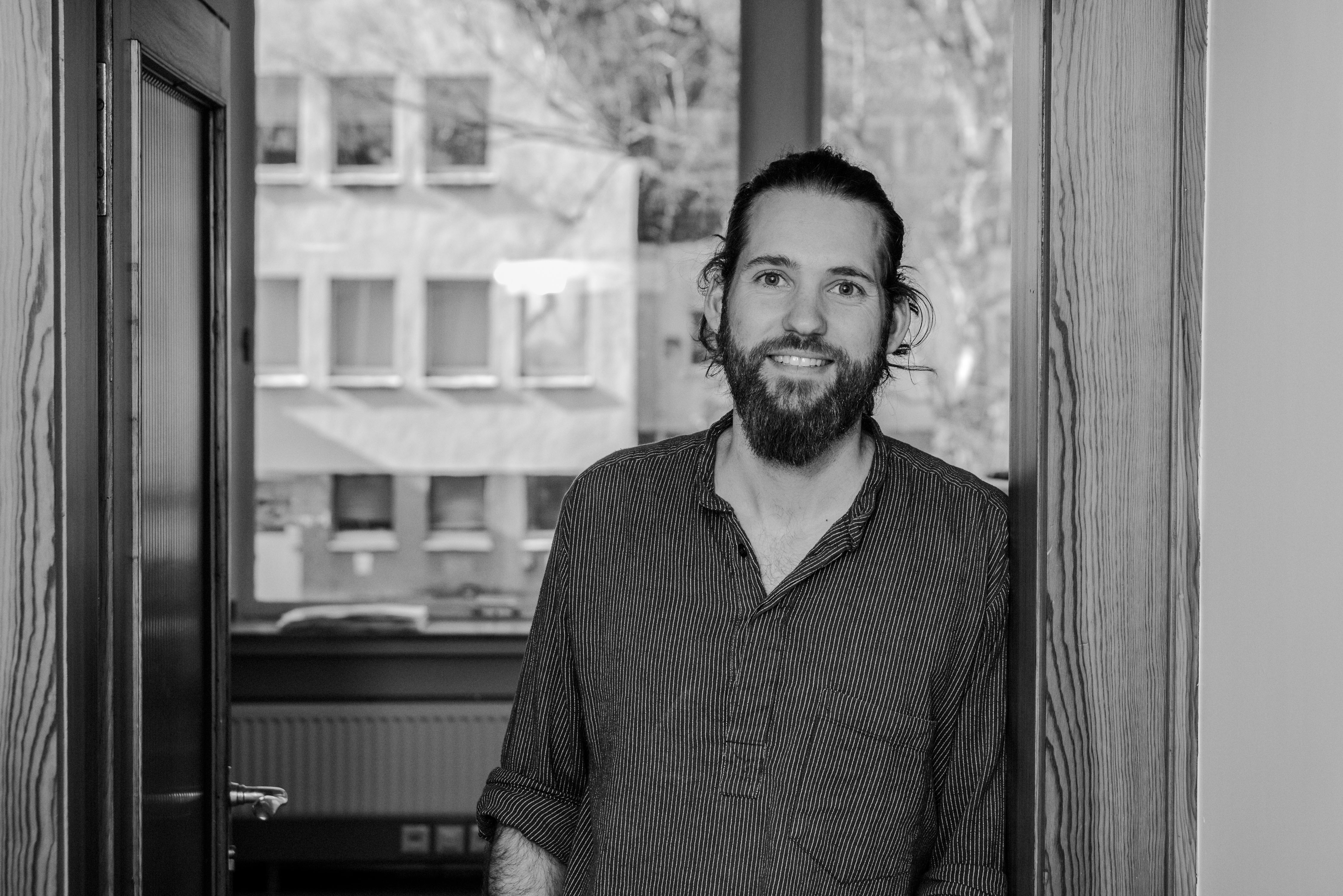 Portrait of Printmaker smiling 