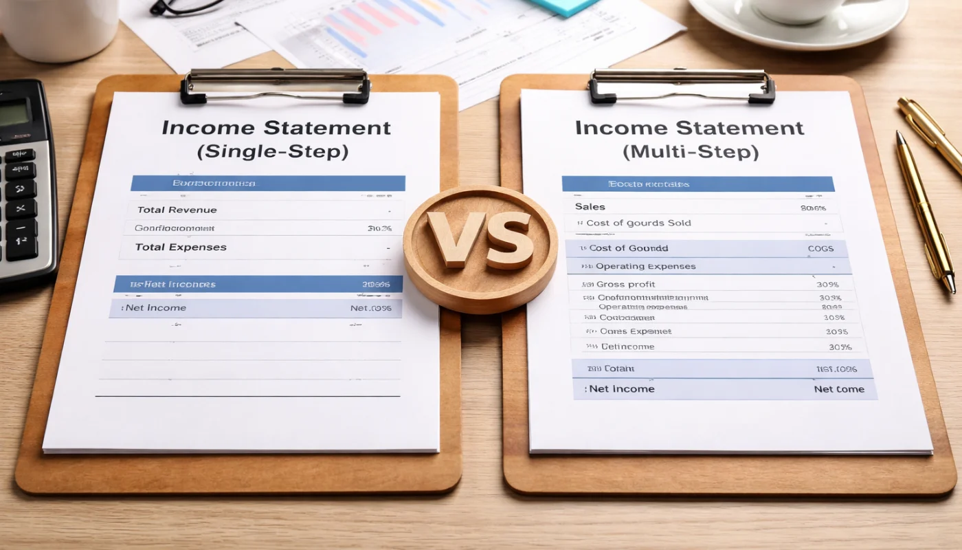 Single Step vs. Multi Step Income Statement: Explained Simply