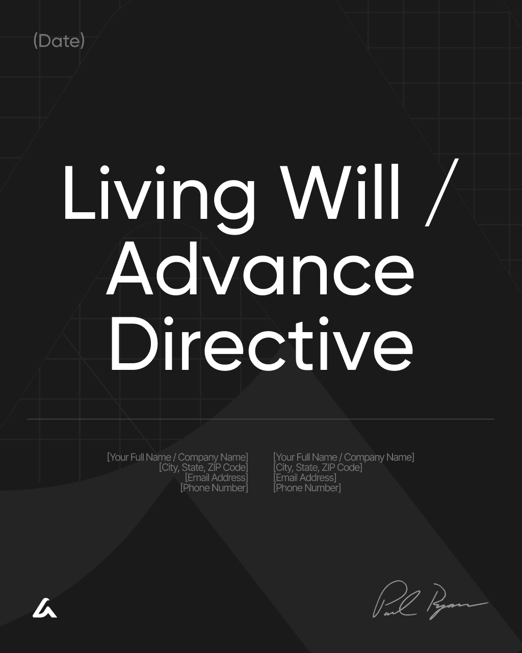 Living Will / Advance Directive Template
