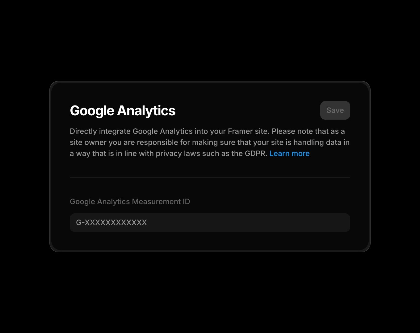 Integrate with Google Analytics in Framer