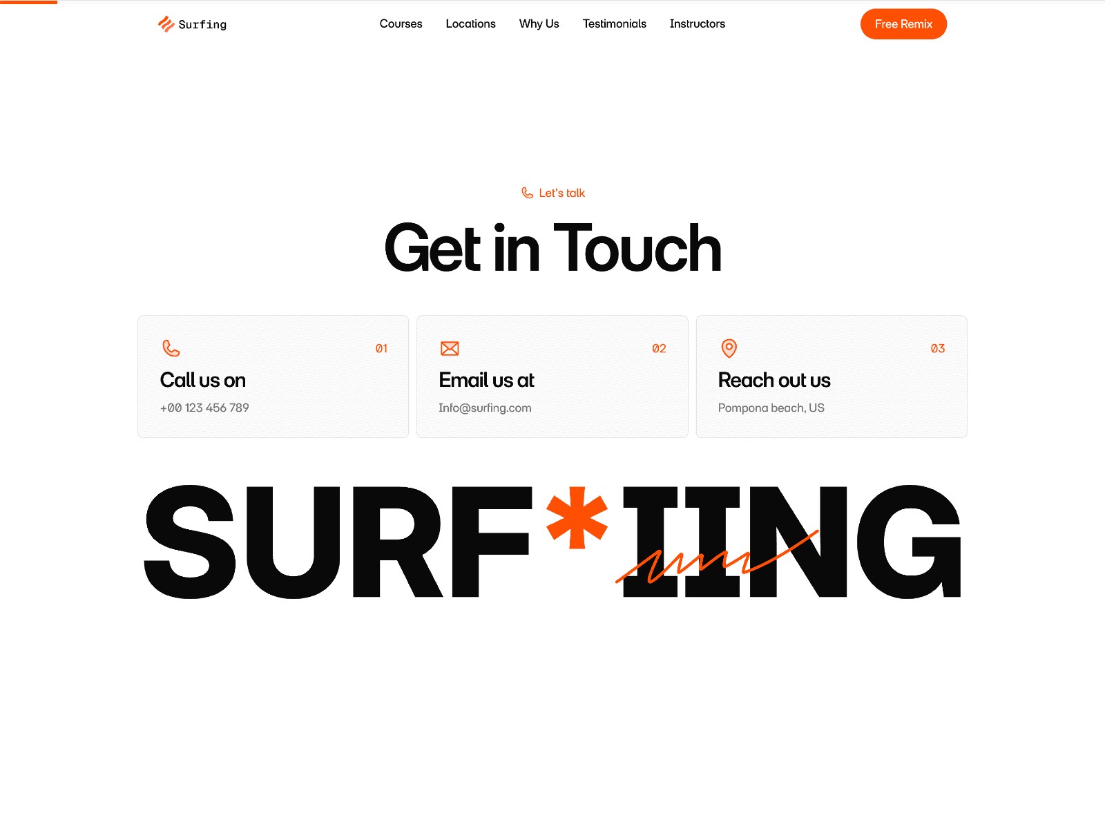 Surfing — 极简现代教育培训网站设计灵感
