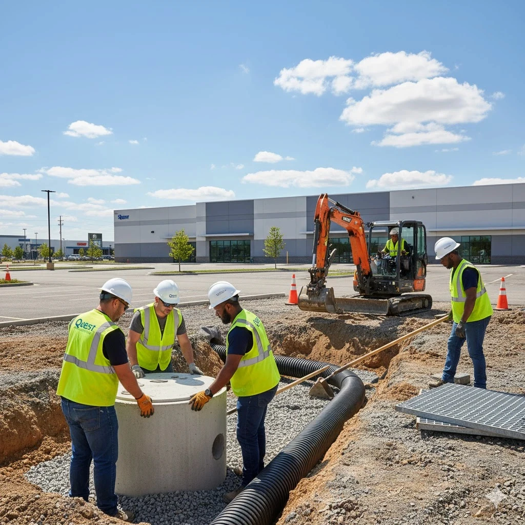 Installation of new catch basin and drainage system