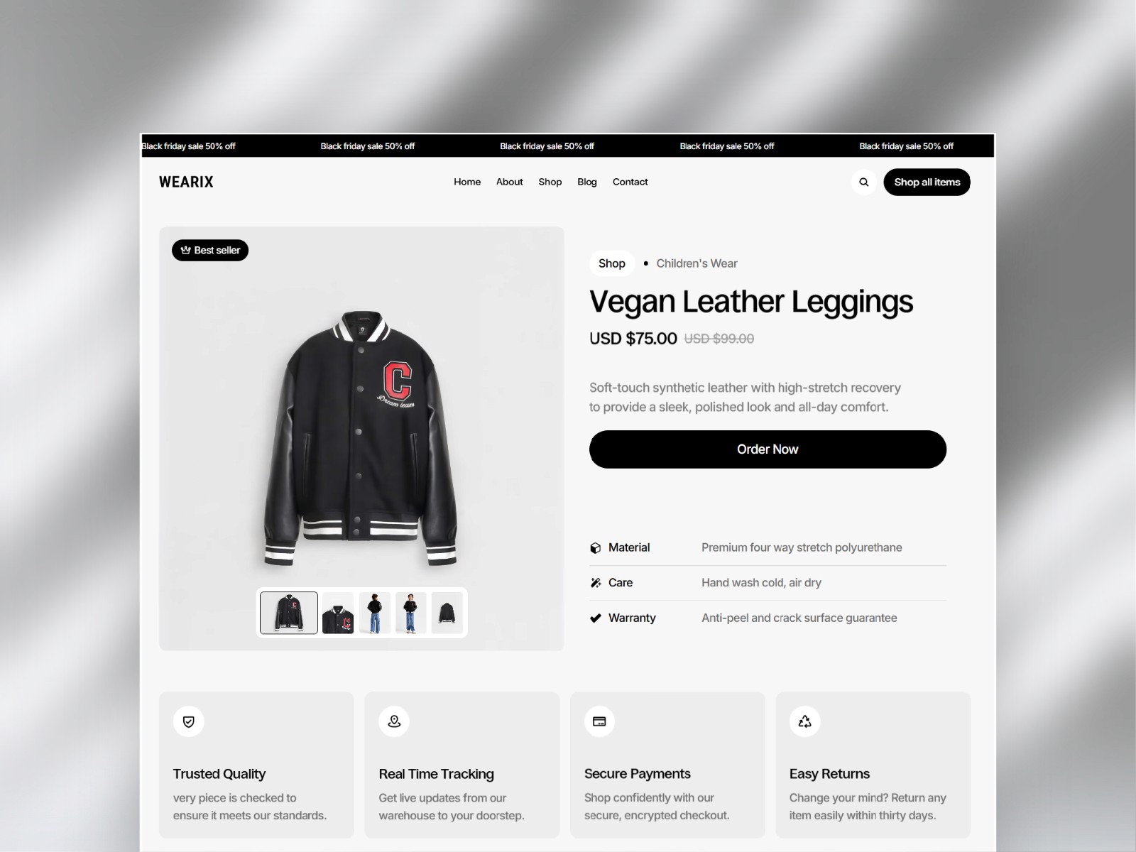 Wearix — 极简专业电商网站设计灵感