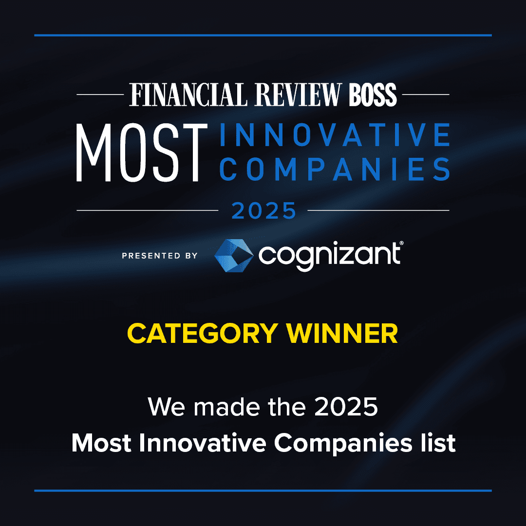 AFR BOSS 2025 Most Innovative Companies winner in the Technology category logo.