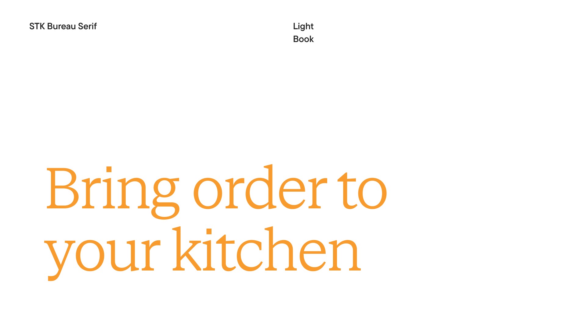 Secondary Typeface – STK Bureau Serif.