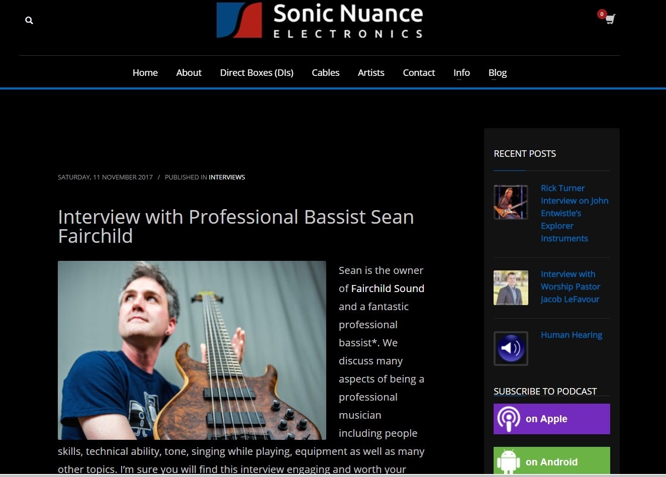 Interview with Professional Bassist Sean Fairchild   Sonic Nuance Electronics.jpg