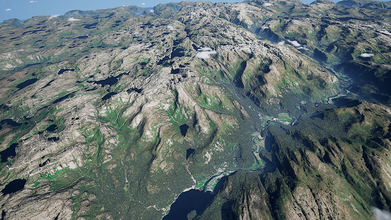 3d-modell av Modalen