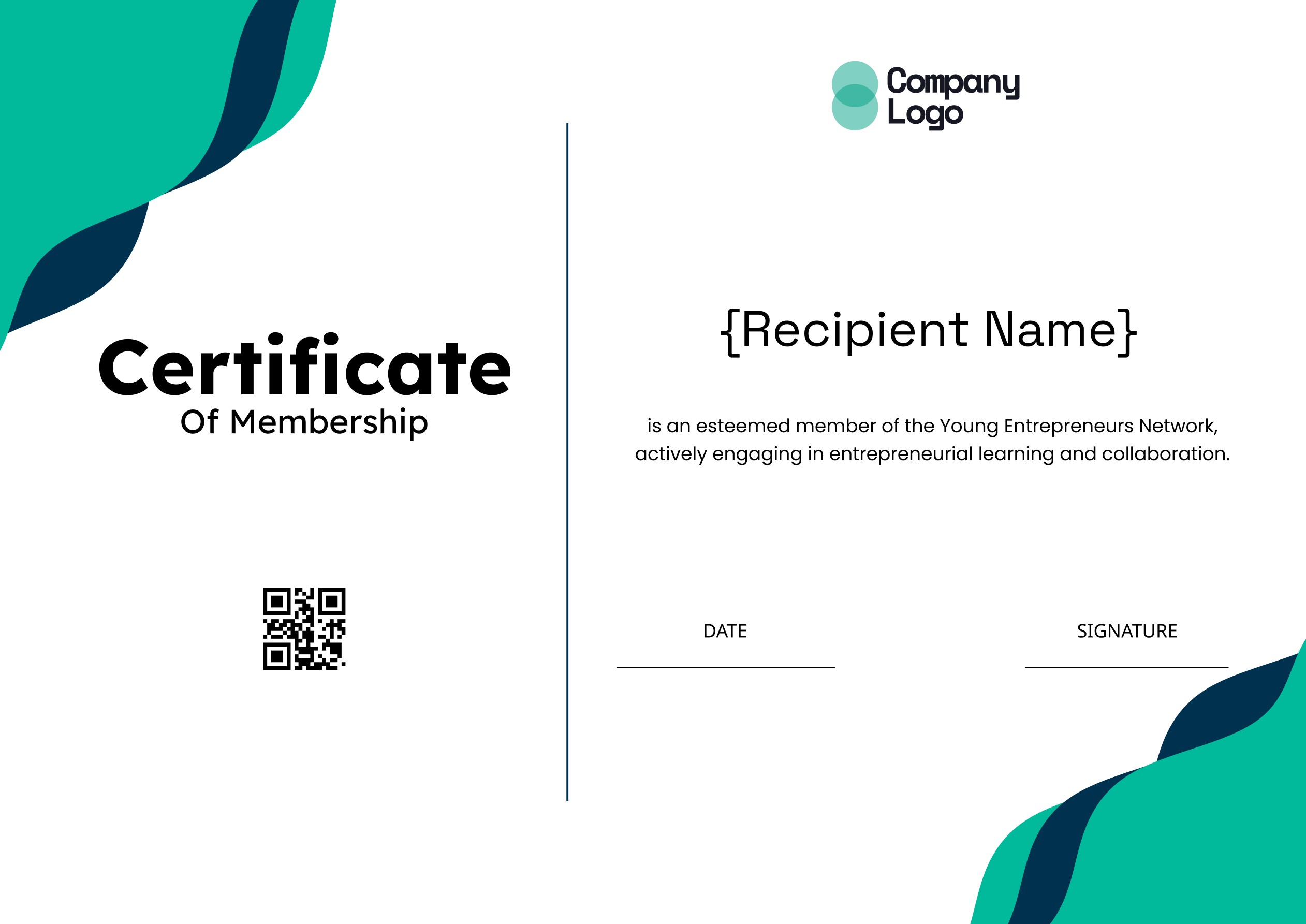 Wauld - Minimalistic and modern certificate of membership template