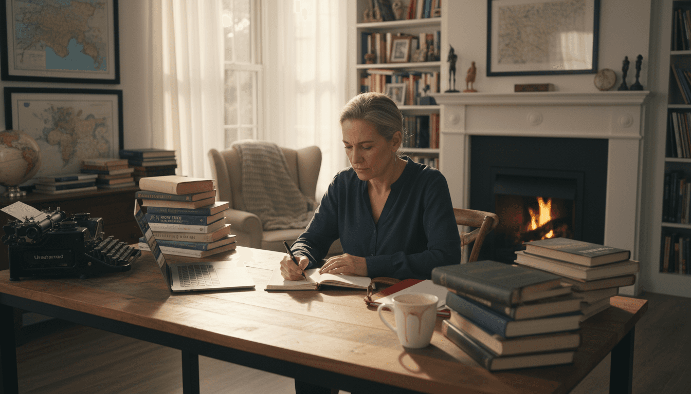 Artistic black and white portrait of a woman with flowing hair