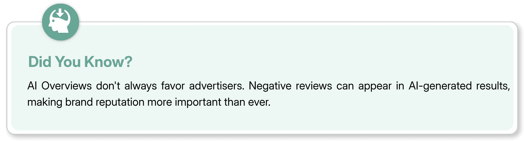 Did you know about Google AI Overview displaying brand reviews and reputation signals in search results