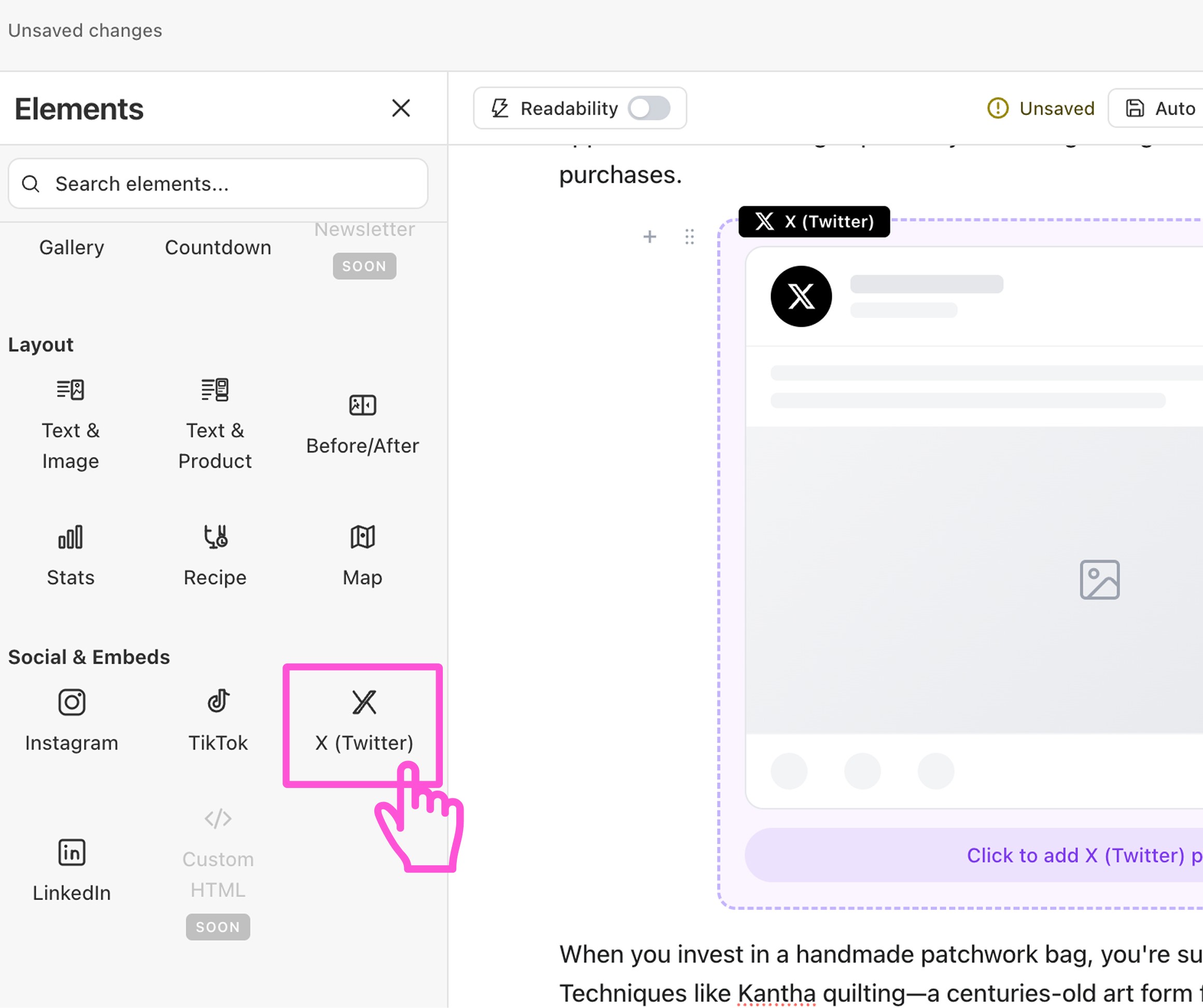 How do I embed a tweet in a blog post?