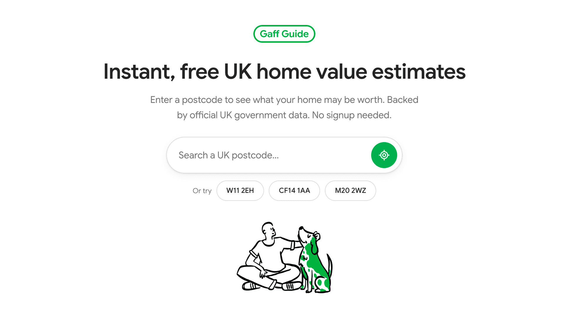 GaffGuide = Instant, free UK home value estimates