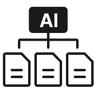 AI로 문서를 분류하는 아이콘