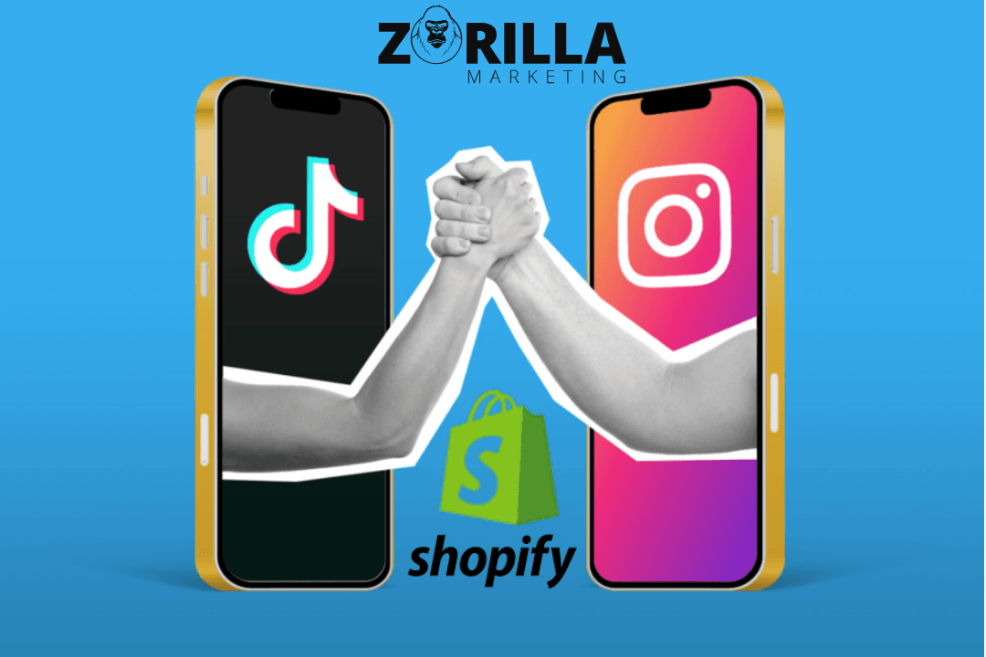 TikTok, Instagram, and Shopify integration visual showing automated shoppable content posting for TikTok Shop sellers using Shopify.
