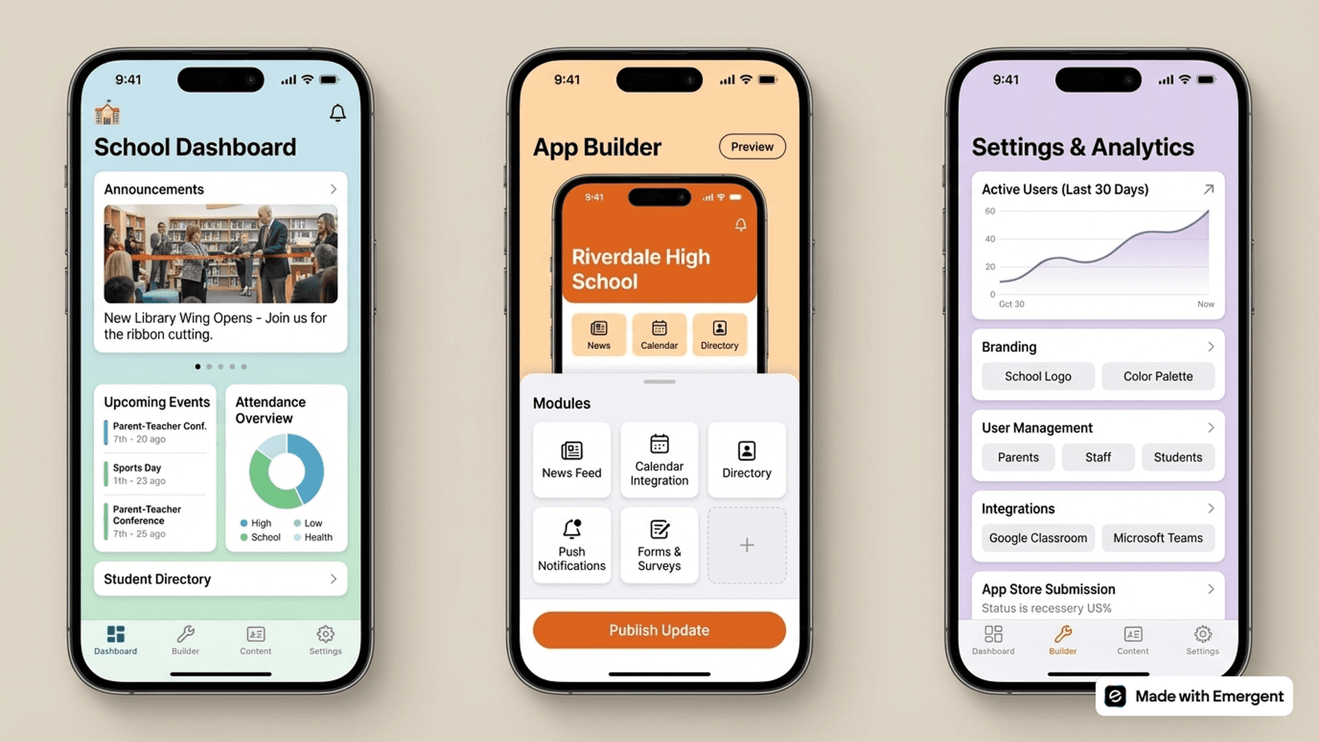School App Builder Made With Emergent