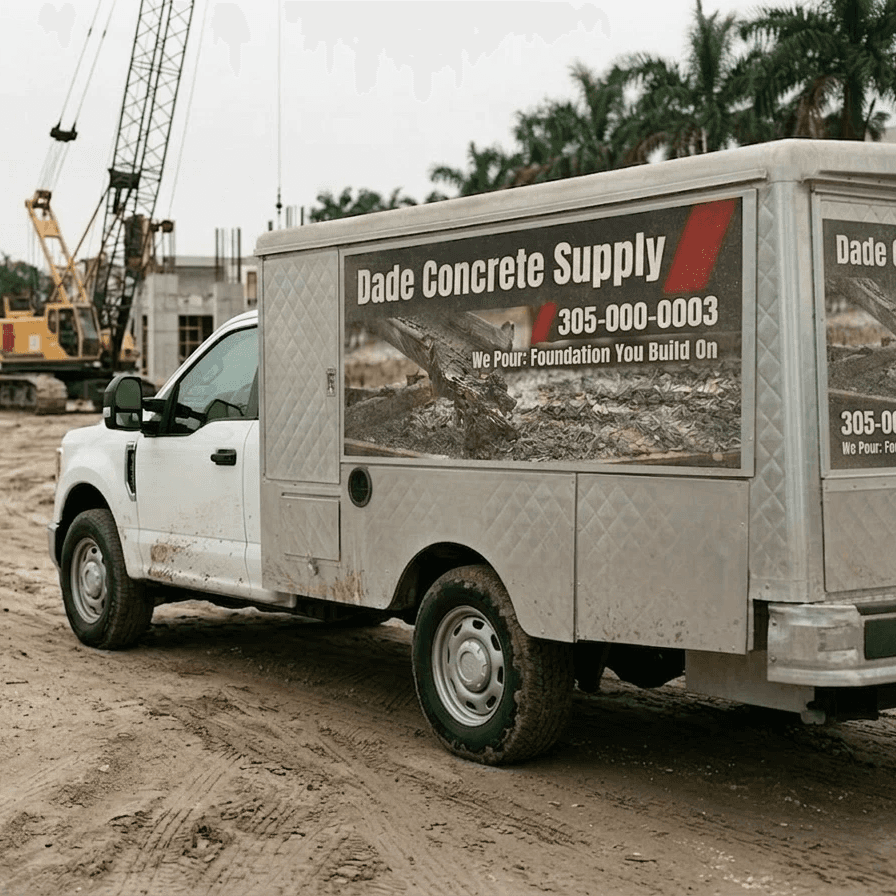 Lunchbox truck parked at an active construction site