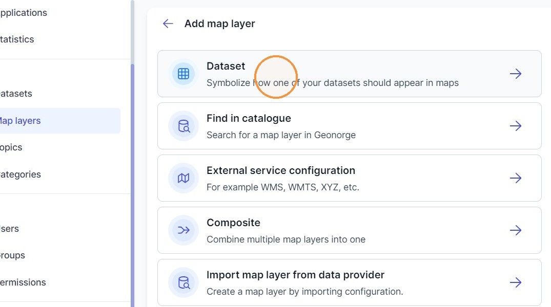Steg 5: Klikk "Dataset".