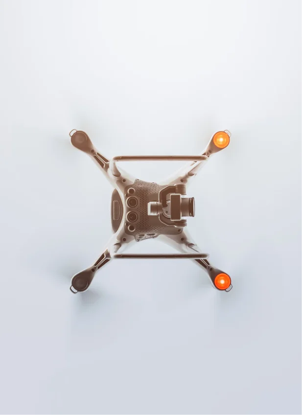 Agricultural drone technology closeup