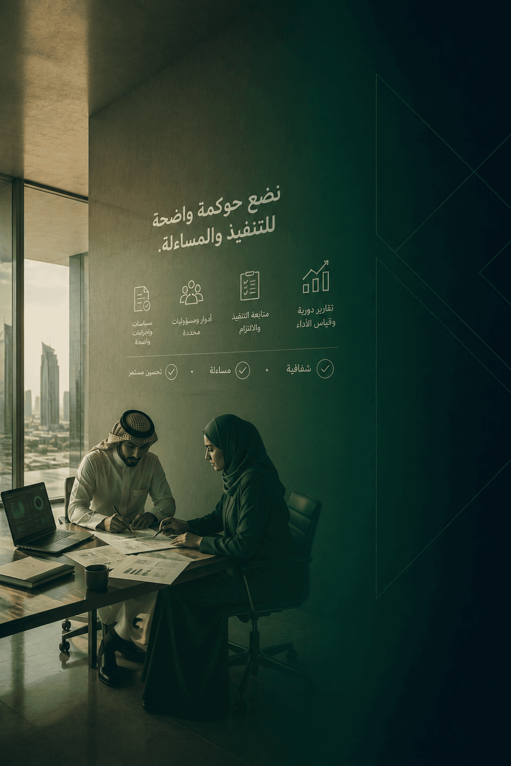 نضع حوكمة واضحة للتنفيذ والمساءلة.