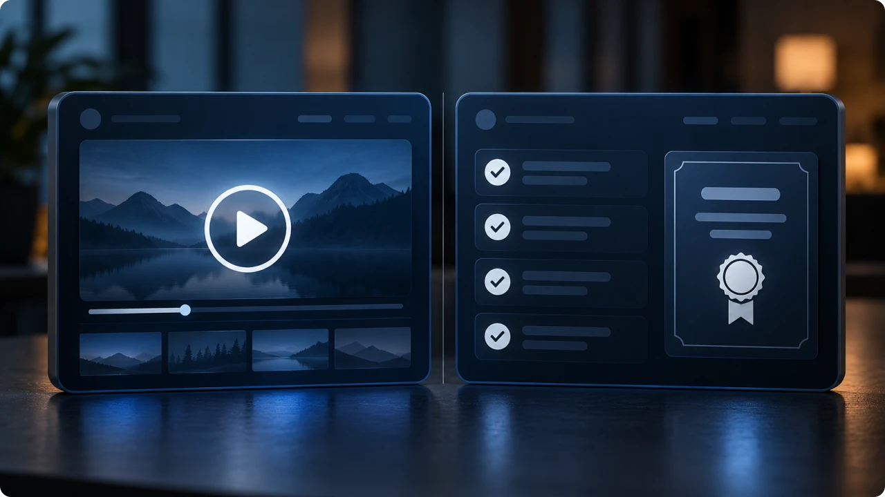 An LMS is the system that manages and proves learning. Understand the difference between an LMS and a membership area, and find out which one your course needs.