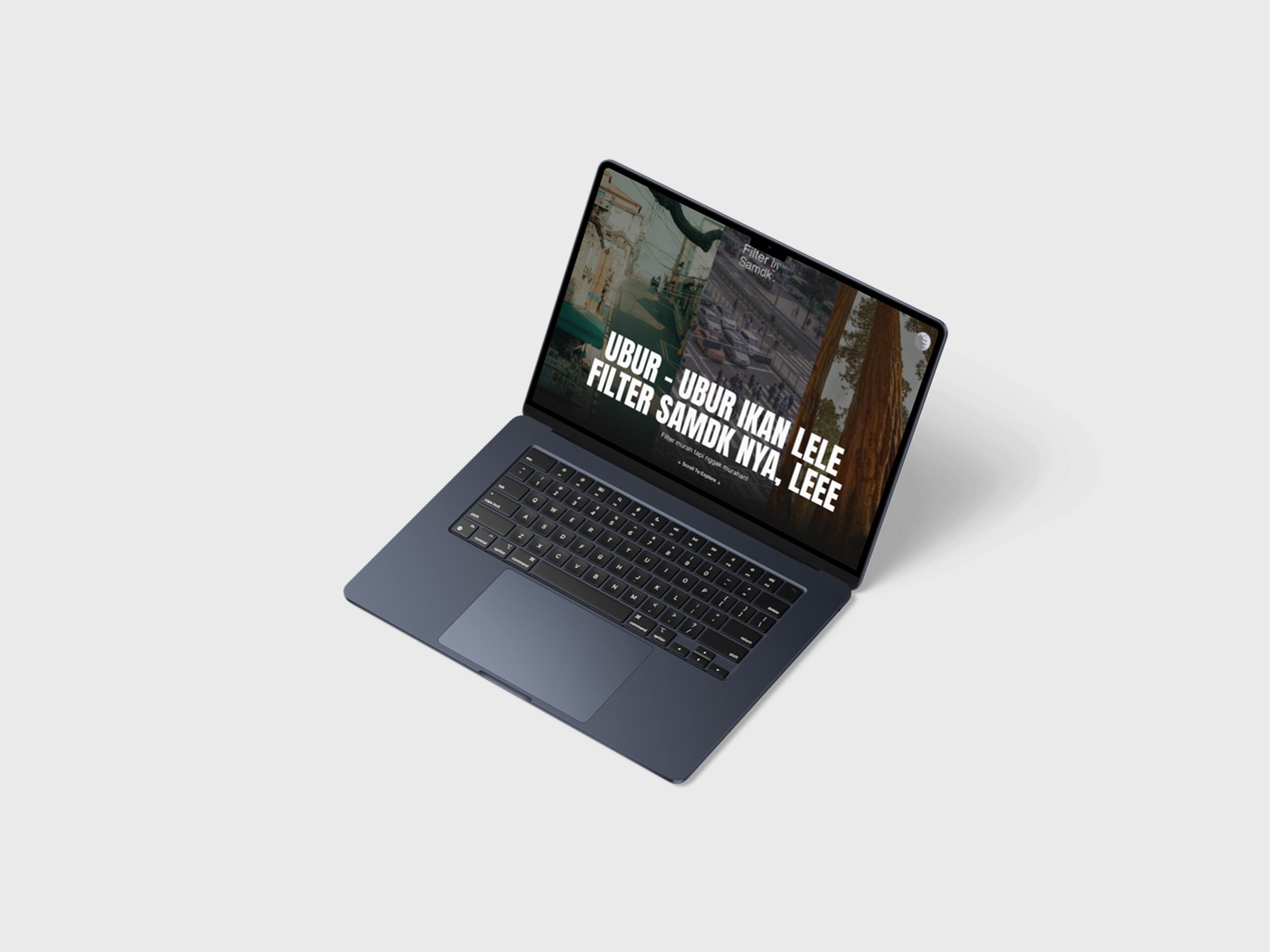 Project showcase laptop mockup